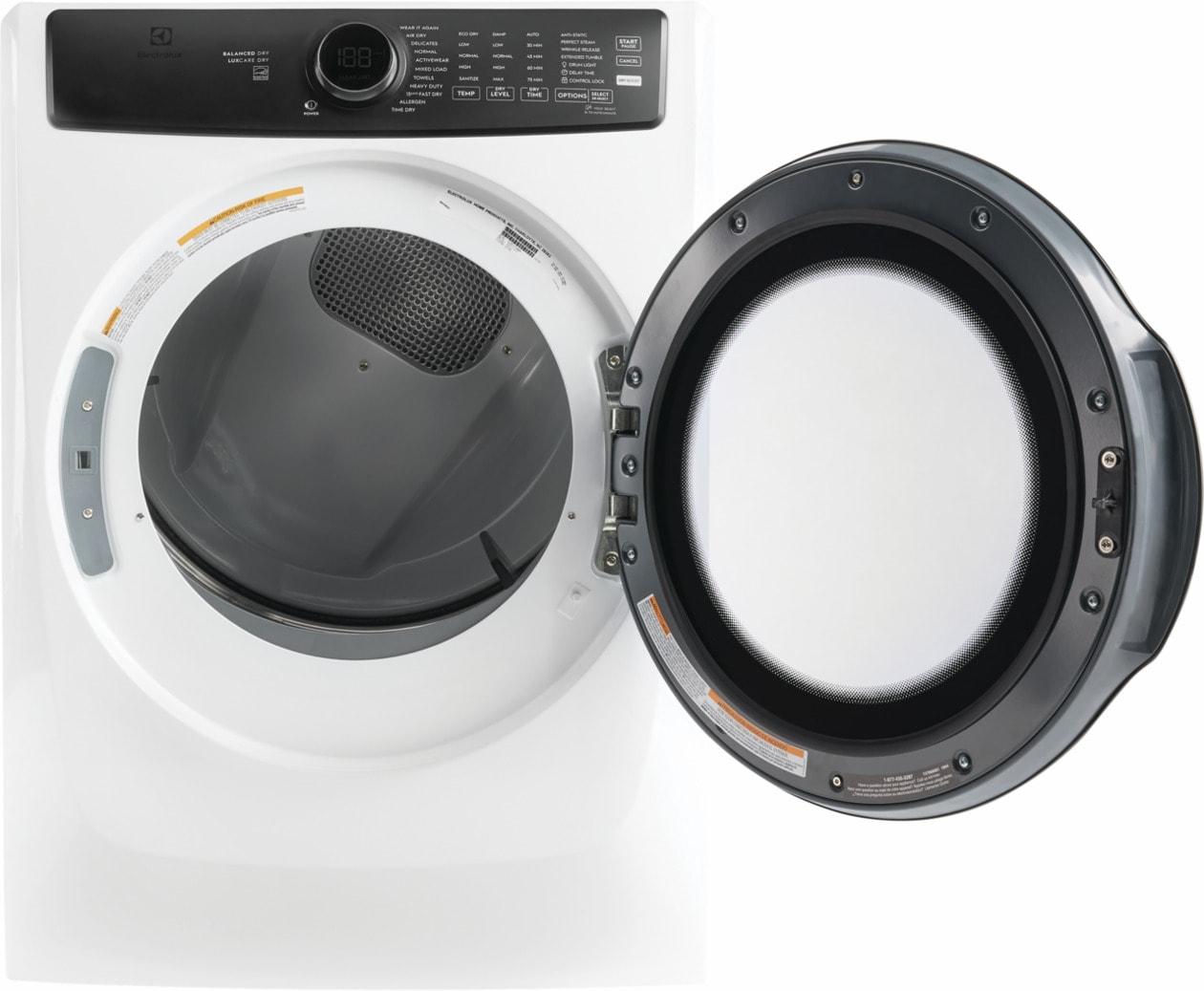 Electrolux ELFE7738AW Front Load Perfect Steam™ Electric Dryer with Balanced Dry™ and Instant Refresh - 8.0 Cu. Ft.
