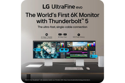 Lg 32U990AS 32 Inch UltraFine™evo 6K Nano IPS Black Monitor with Thunderbolt™ 5