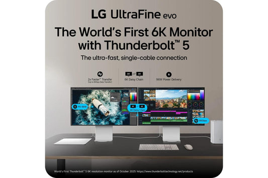 Lg 32U990AS 32 Inch UltraFine™evo 6K Nano IPS Black Monitor with Thunderbolt™ 5