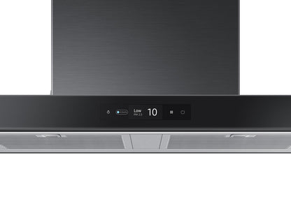 Samsung NK30CB700W33 30" Bespoke Smart Wall Mount Hood with LCD Display in Clean Deep Charcoal