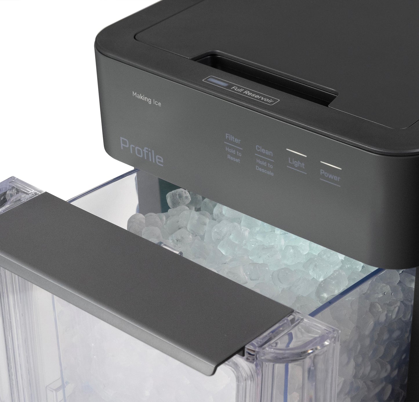 P4NM25PZSG GE Profile Opal Mini Pro Nugget Ice Maker with Side Tank