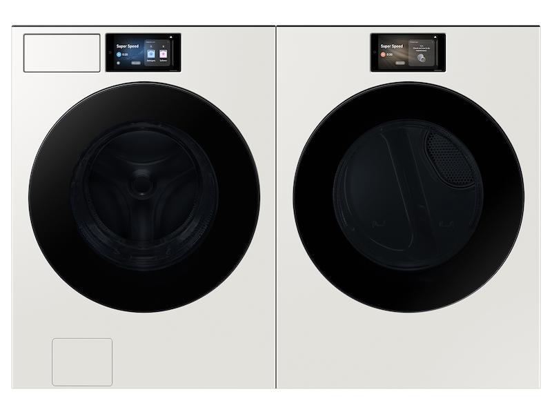 Samsung DV90F53AGY 7.6 cu. ft. Bespoke AI Ultra Capacity Front Load Gas Dryer with AI Home and AI OptiDry+ in Ivory