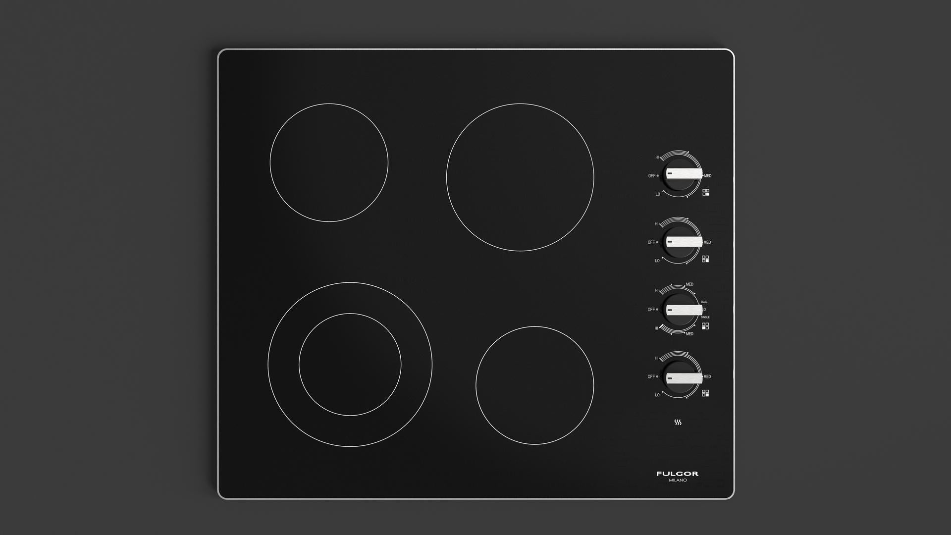 24" RADIANT COOKTOP WITH KNOBS