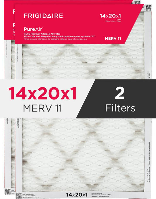 Frigidaire HVAC1420112 PureAir® 14" x 20" x 1" MERV 11 Premium Allergen Air Filter - 2 Pack