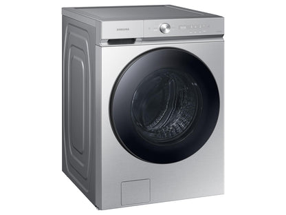 Samsung WF53BB8700AT Bespoke 5.3 cu. ft. Ultra Capacity Front Load Washer with Super Speed Wash and AI Smart Dial in Silver Steel