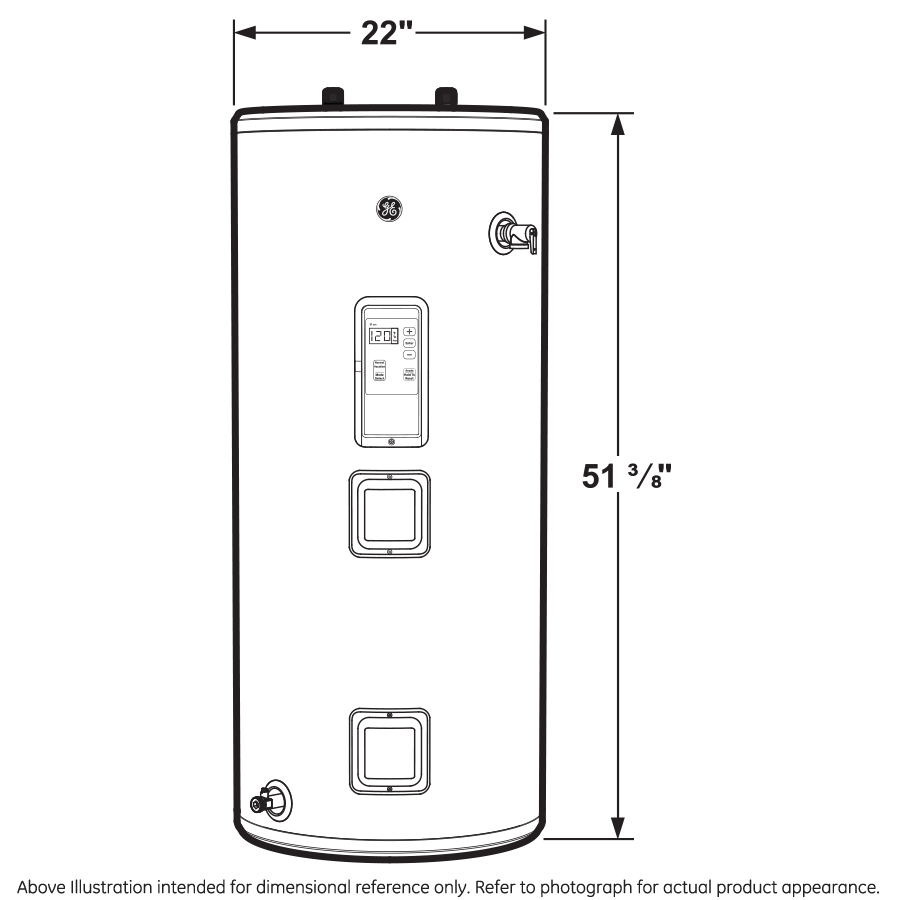 GE40S12BLM GE® Smart 40 Gallon Short Electric Water Heater