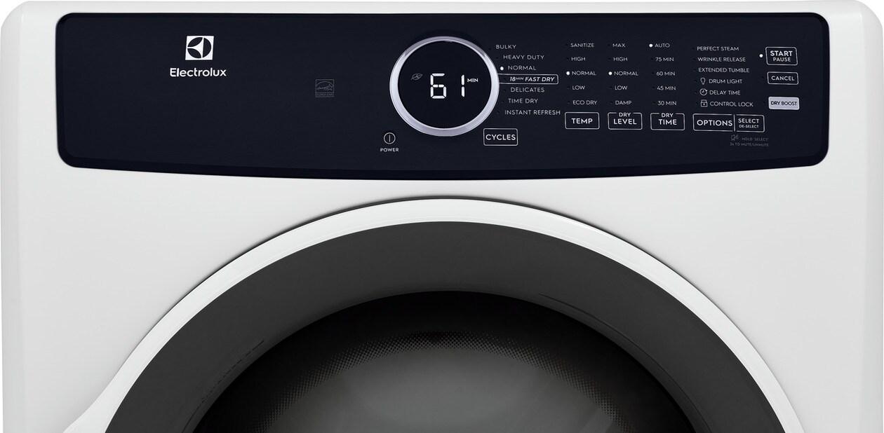 Electrolux ELFE7437AW Front Load Perfect Steam™ Electric Dryer with Instant Refresh - 8.0 Cu. Ft.