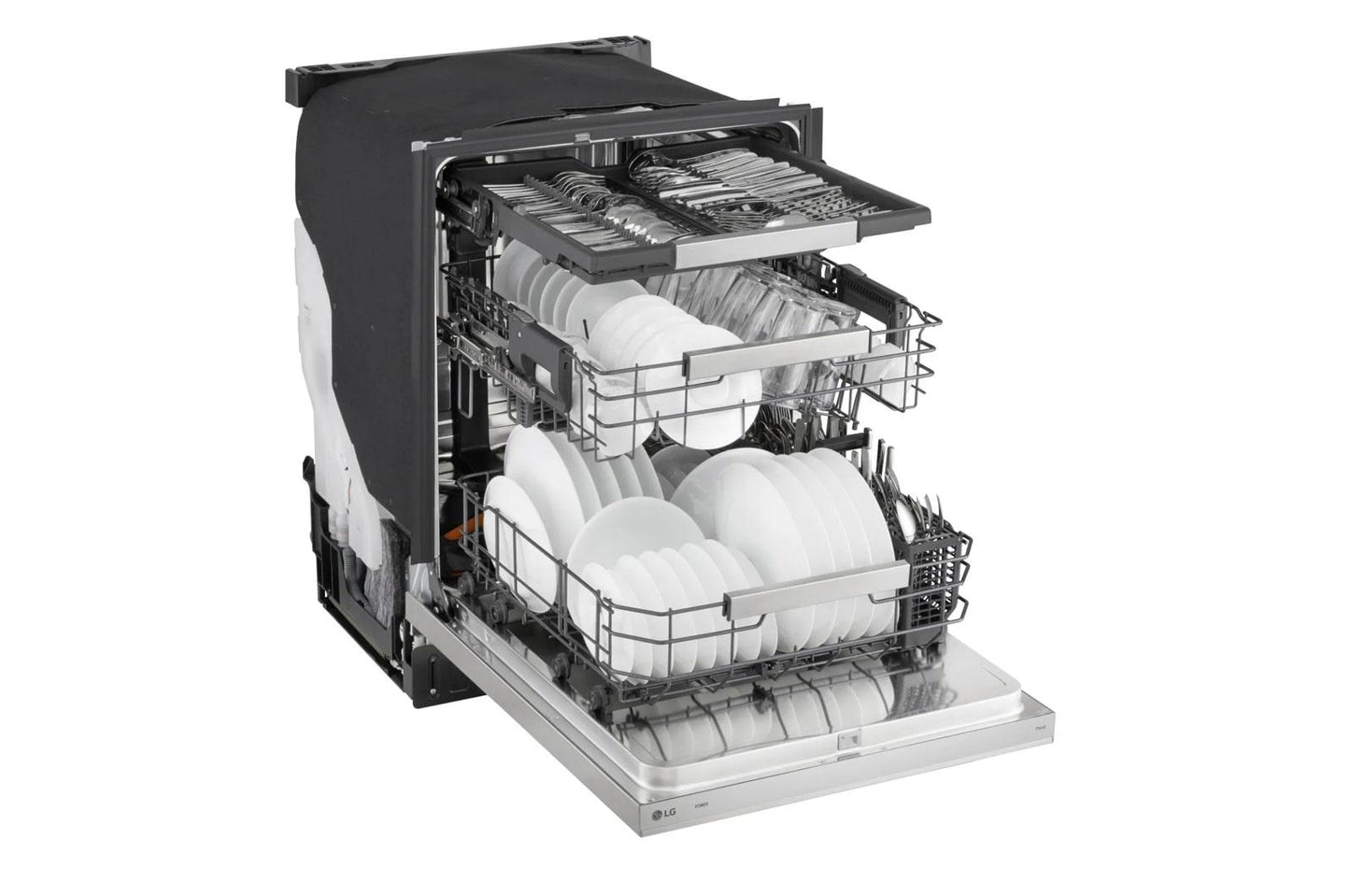 Lg LDNPH753S Smart FlushFit™ Top Control Dishwasher with 1-Hour Wash & Dry, QuadWash® Pro, TrueSteam® and Dynamic Heat Dry™ w/AutoVent Dry™