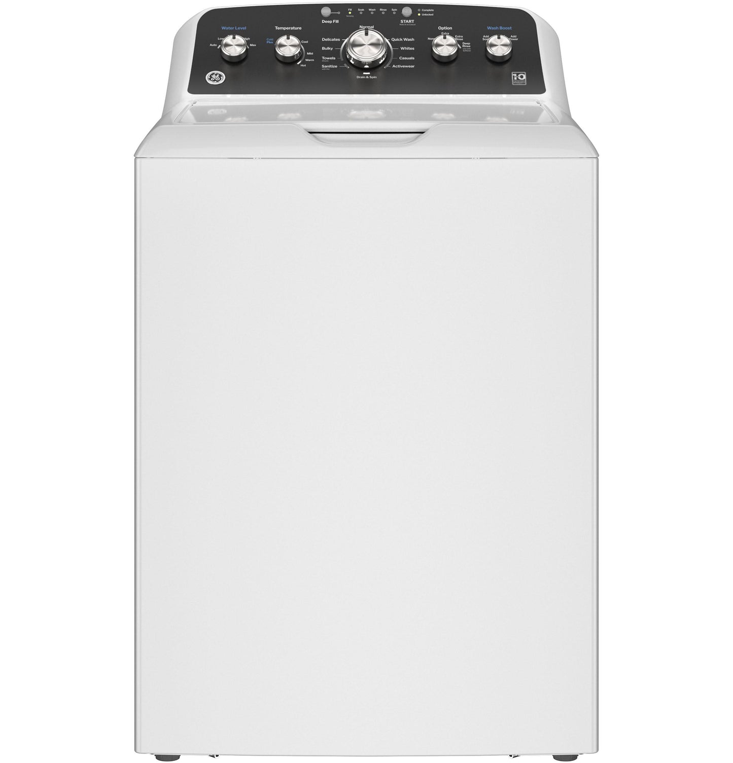 GTW485ASWWB GE® 4.5 cu. ft. Capacity Washer with Stainless Steel Basket, Cold Plus and Wash Boost