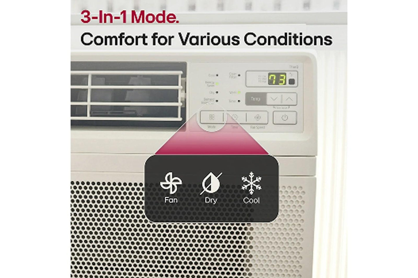 Lg LW1023ERSM 10,000 BTU Smart Wi-Fi Enabled Window Air Conditioner  Cools Up To 450 sq. ft.