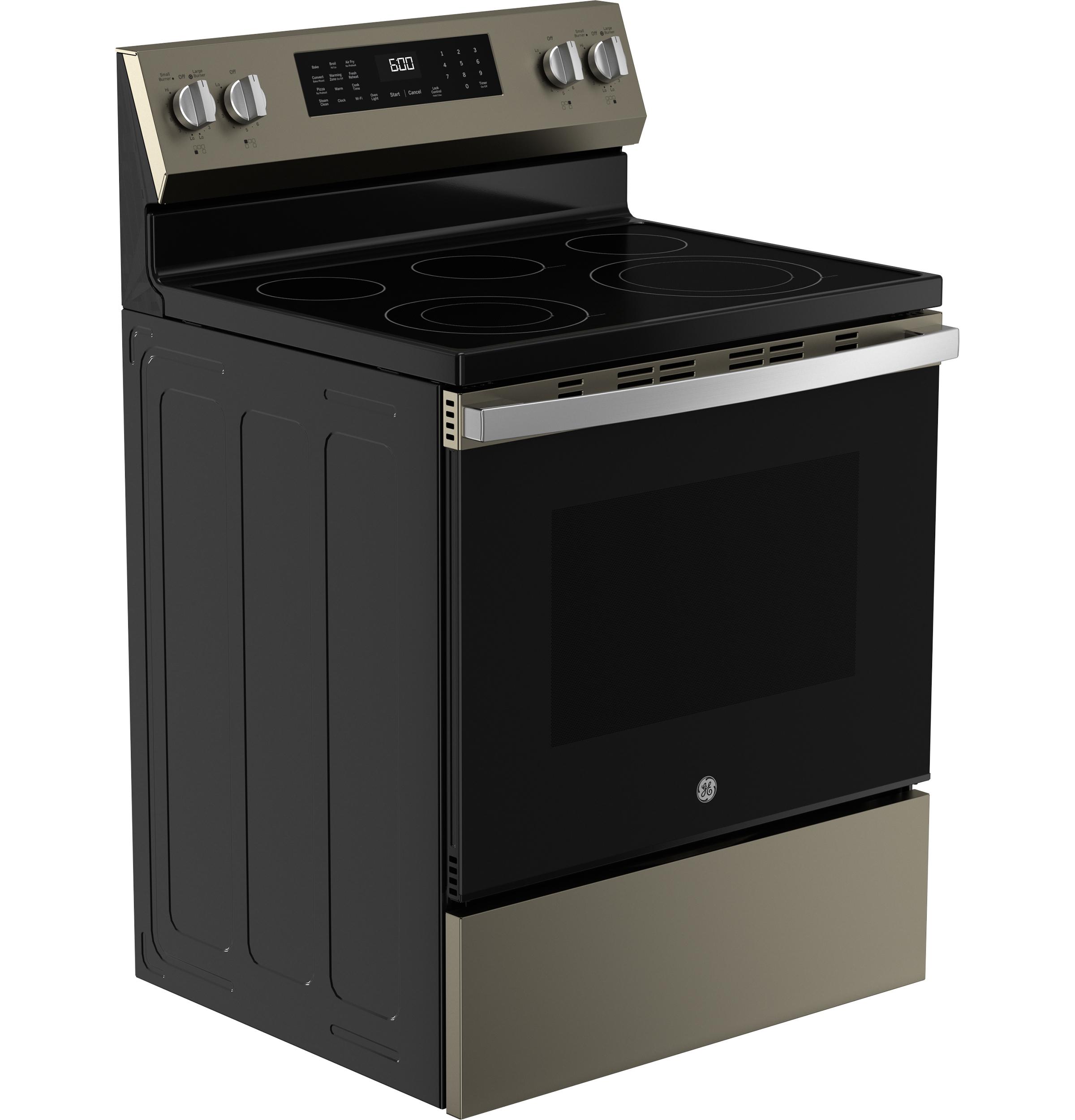 GRF600AVES GE® 30" Free-Standing Electric Convection Range with No Preheat Air Fry and EasyWash™ Oven Tray