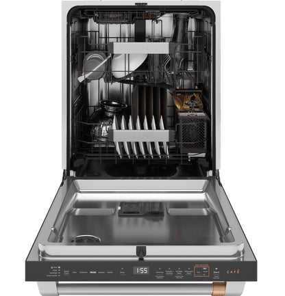 Cafe CDT888P2VS1 CAF(EBACK)™ CustomFit ENERGY STAR Stainless Interior Smart Dishwasher with Ultra Wash Top Rack and Dual Convection Ultra Dry, LED Lights, 39 dBA