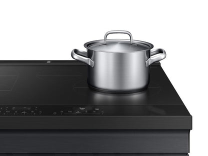 Samsung NSI6DG9500MT Bespoke 6.3 cu. ft. Smart Slide-In Induction Range with Ambient Edge Lighting™ & Air Sous Vide in Matte Black Steel