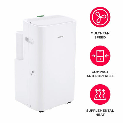 Frigidaire FHPH142AA1 3-in-1 Connected Portable Room Air Conditioner with Supplemental Heat 14,000 BTU (ASHRAE) / 10,000 BTU (DOE)