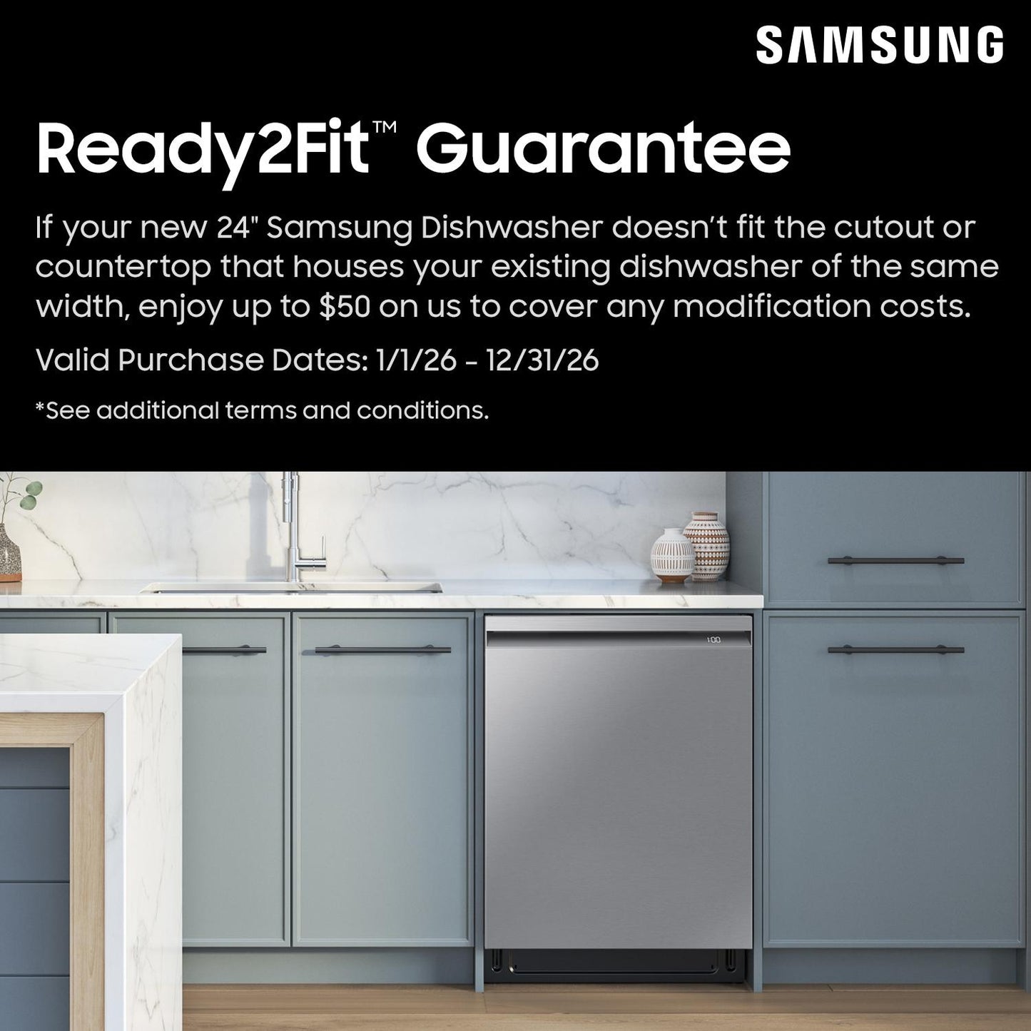 Samsung DW80CG4021SR Dishwasher with Height-Adjustable Rack Fingerprint Resistant  Digital Leak Sensor  53dBA