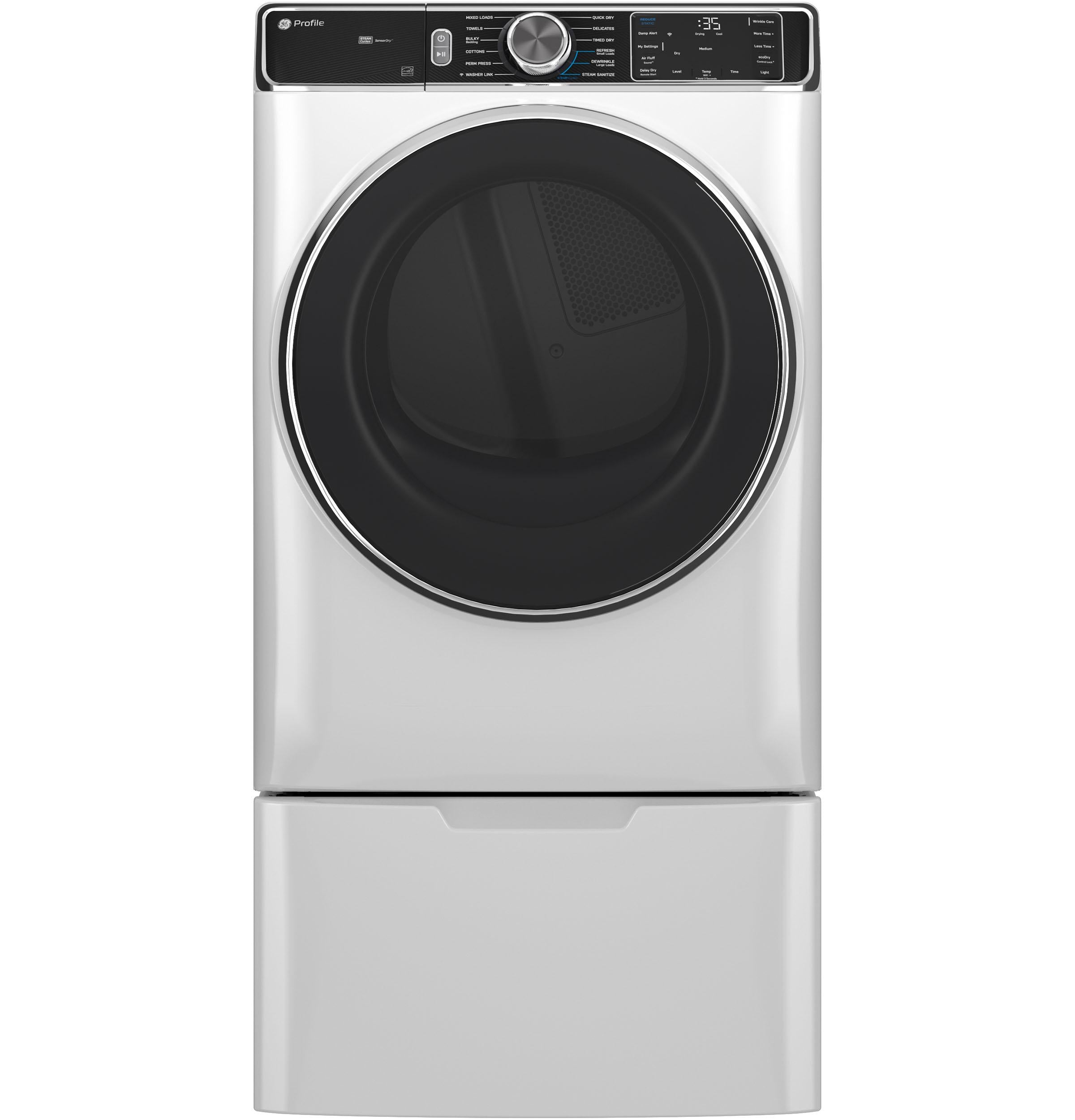 GE Profile™ 7.8 cu. ft. Capacity Smart Front Load Electric Dryer with Steam and Sanitize Cycle