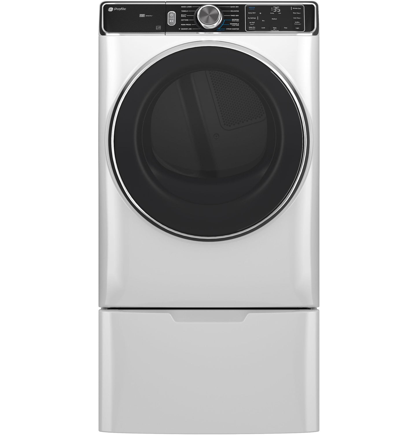 PFD87GSSVWW GE Profile™ 7.8 cu. ft. Capacity Smart Front Load Gas Dryer with Steam and Sanitize Cycle