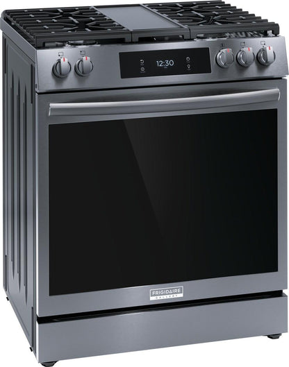 Frigidaire GCFG3060BD 30" Front Control Gas Range with Total Convection