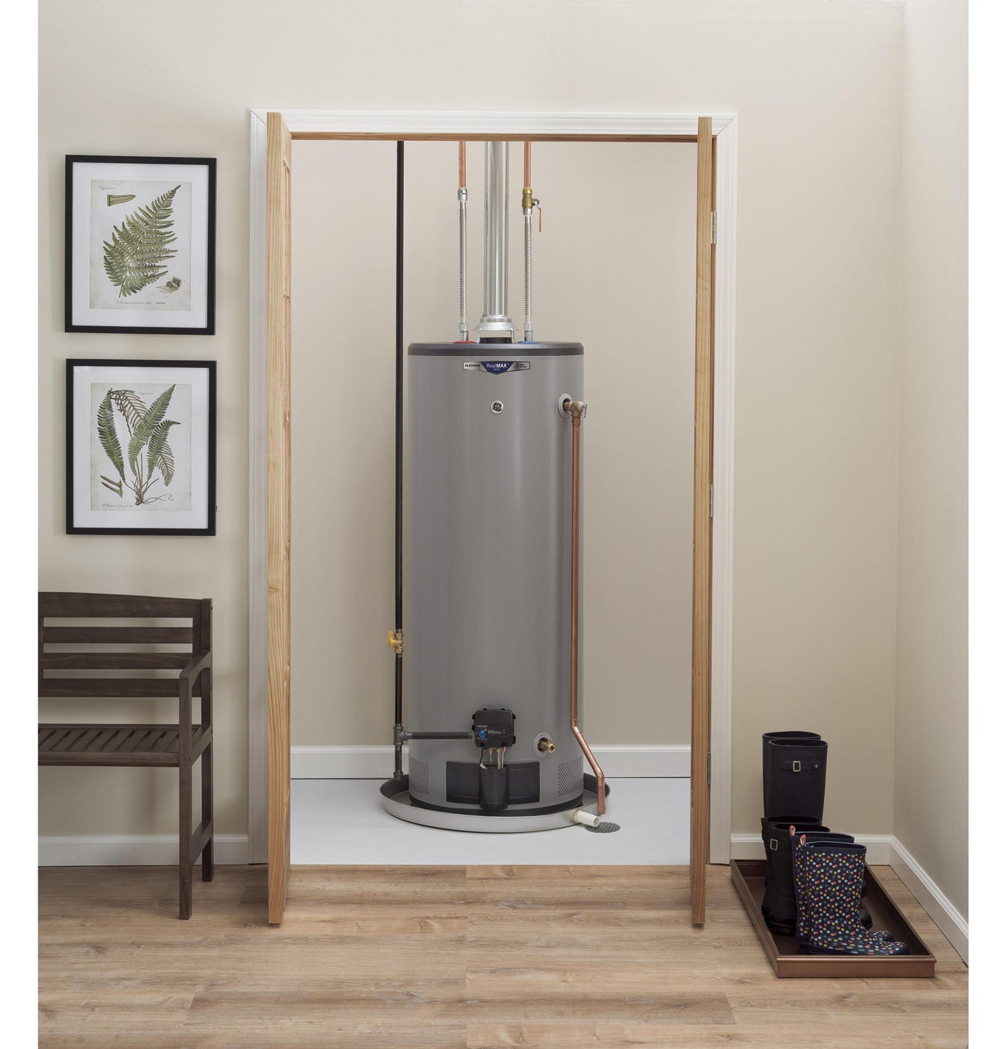 GP50T10BXR GE RealMAX Premium 50-Gallon Tall Liquid Propane Atmospheric Water Heater