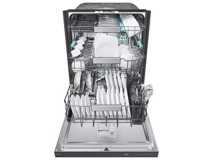 Samsung DW90F89T0UMT 38 dBA Bespoke Smart Dishwasher with 3rd Rack Washing System in Fingerprint Resistant Matte Black Steel