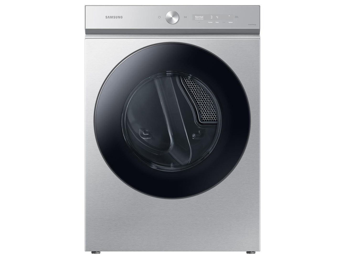 Samsung DVE53BB8700T Bespoke 7.6 cu. ft. Ultra Capacity Electric Dryer with Super Speed Dry and AI Smart Dial in Silver Steel