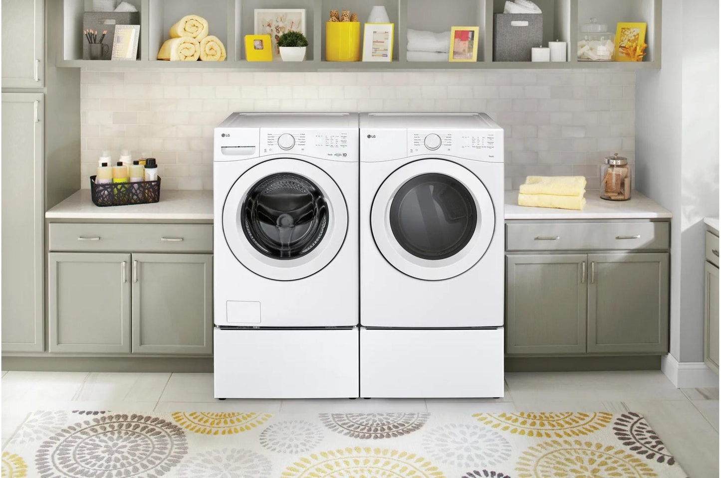 Lg DLG3421W 7.4 cu. ft. Ultra Large Capacity Smart Front Load Gas Dryer