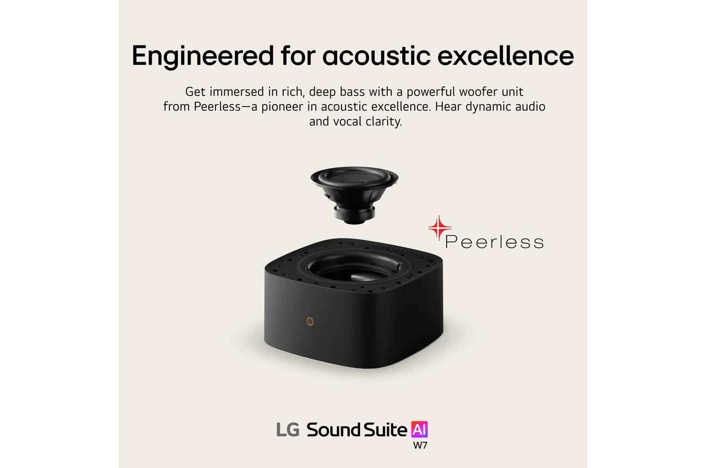 Lg W7 Sound Suite W7 8-Inch Subwoofer  Deep Bass  Wireless