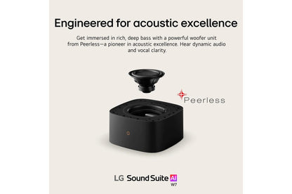 Lg W7 Sound Suite W7 8-Inch Subwoofer  Deep Bass  Wireless