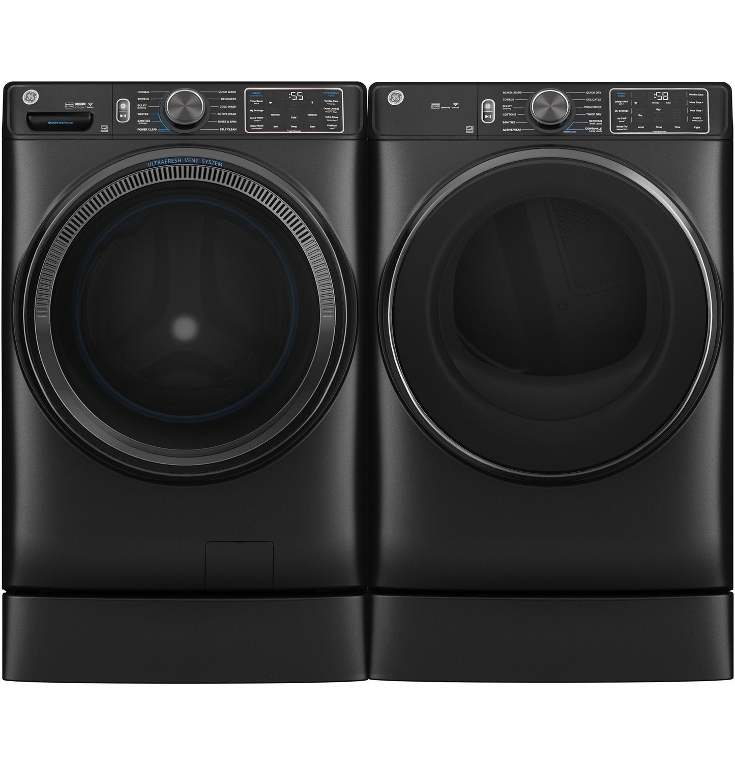 GFW655SPVDS GE® ENERGY STAR® 5.0 cu. ft. Capacity Smart Front Load Steam Washer with SmartDispense™ UltraFresh Vent System with OdorBlock™ and Steam