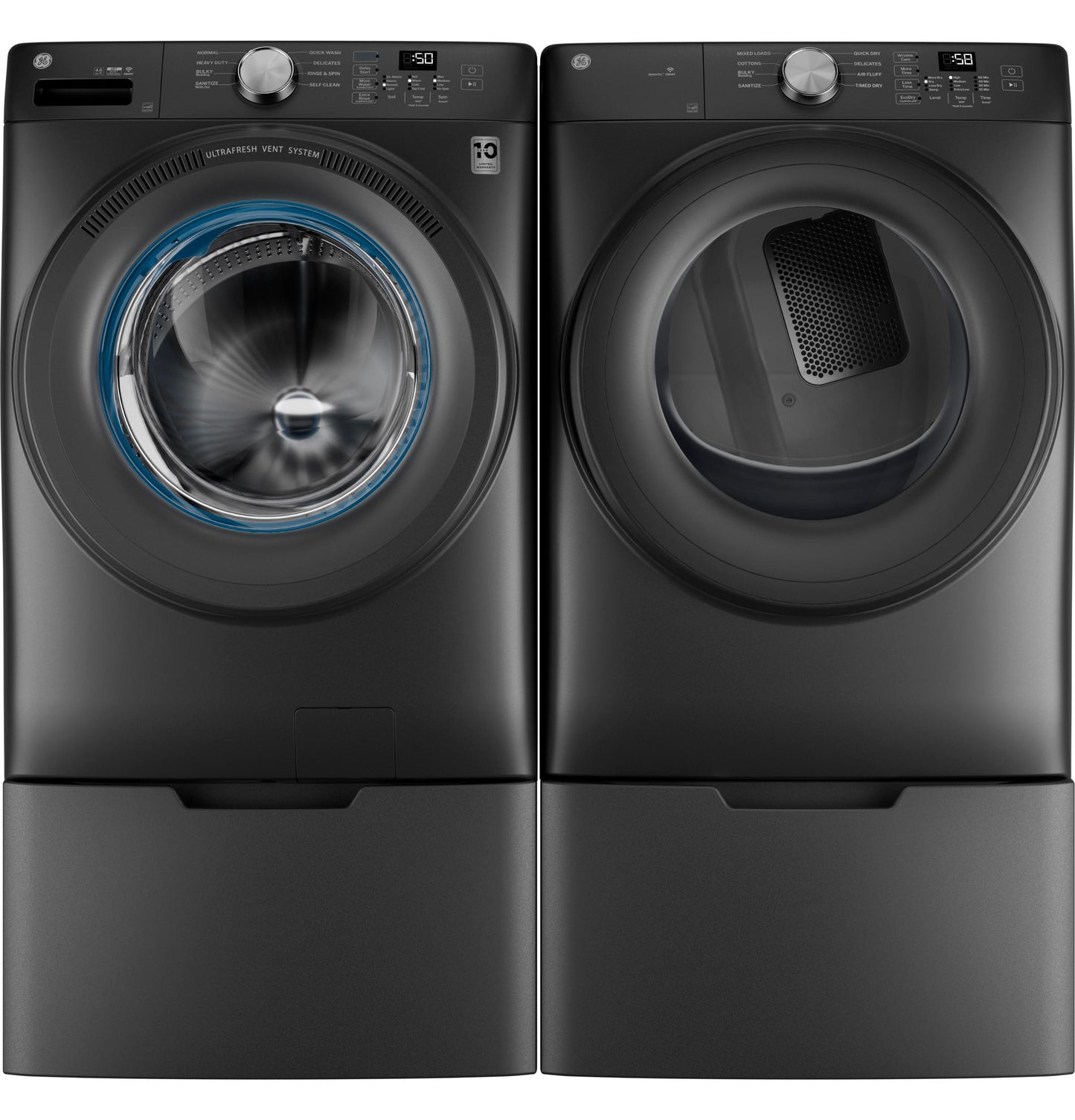 GFW350SPYDS GE® ENERGY STAR® 4.6 cu. ft. Capacity Smart Front Load Washer with UltraFresh Vent System with OdorBlock™