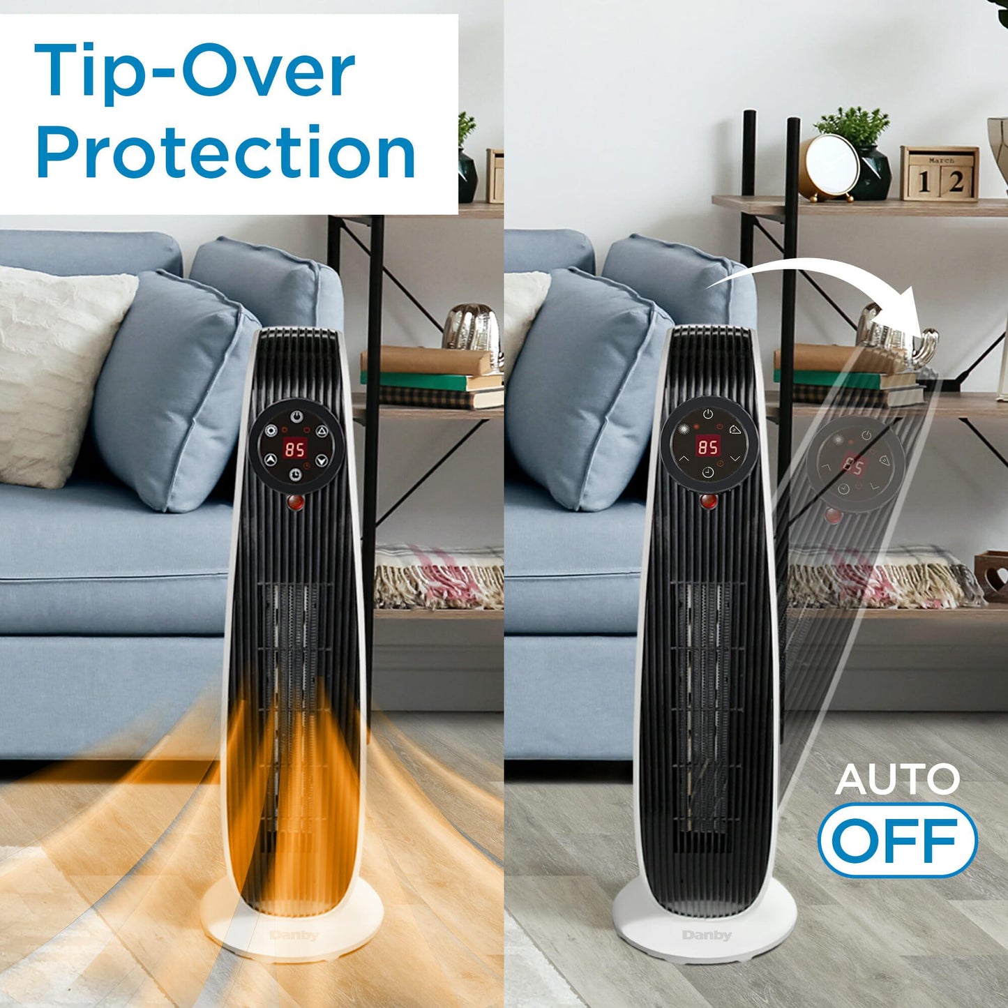DBSH02213WD13 Danby 1500W Adjustable Oscillating Heater 22" in White