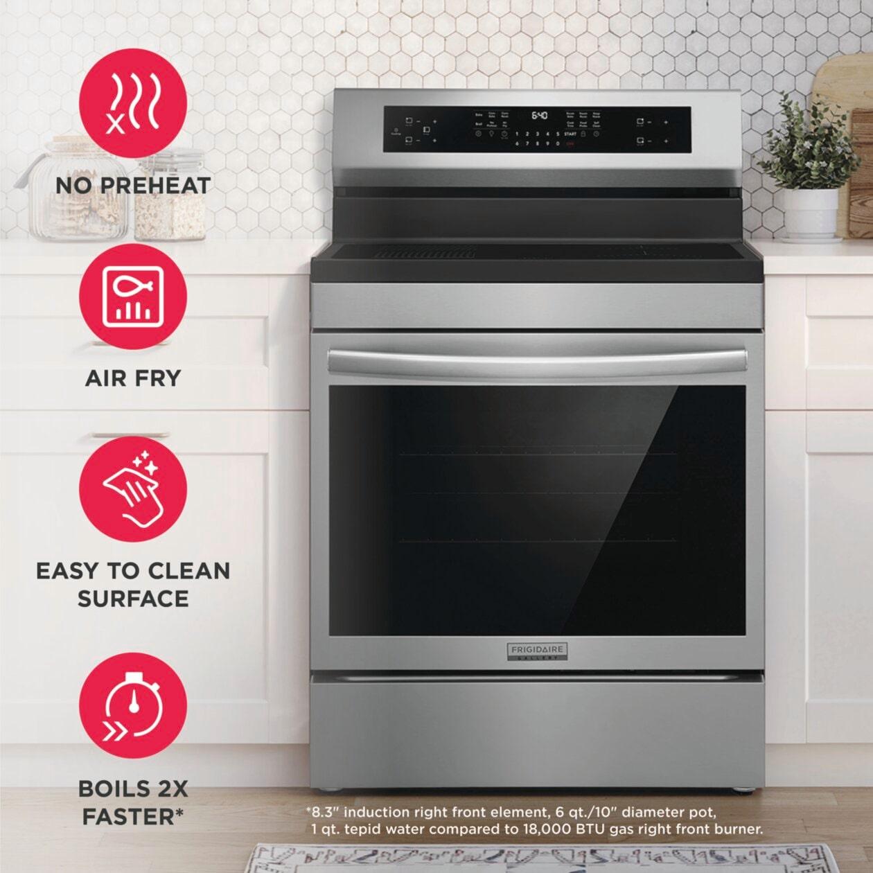 Frigidaire GCRI3060BF 30" Freestanding Induction Range with Total Convection