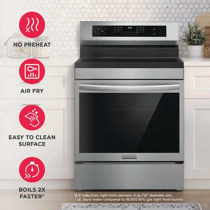 Frigidaire GCRI3060BF 30" Freestanding Induction Range with Total Convection