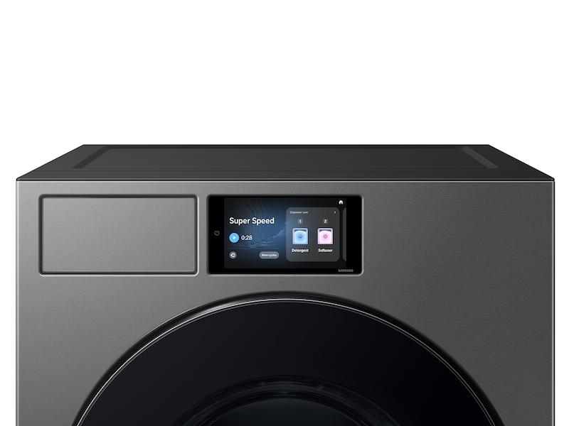 Samsung WF90F53ADS 5.3 cu. ft. Bespoke AI Ultra Capacity Front Load Washer with AI Home and AI OptiWash+ in Dark Steel