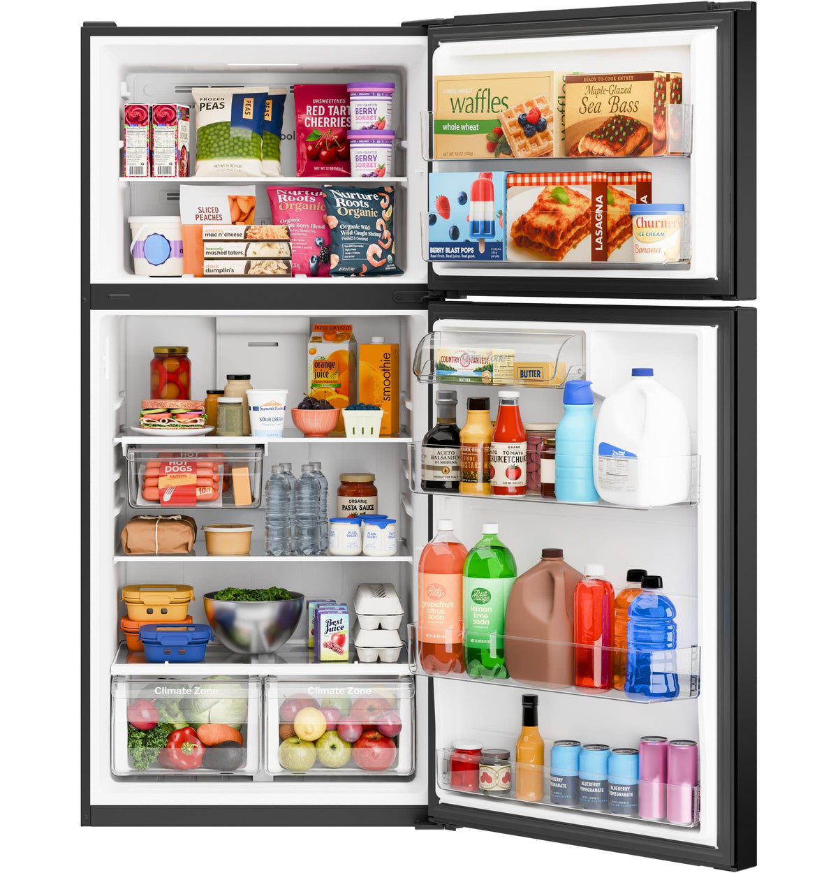 GPS19KGZBB GE 19 Cu. Ft. Garage Ready Top-Freezer Refrigerator