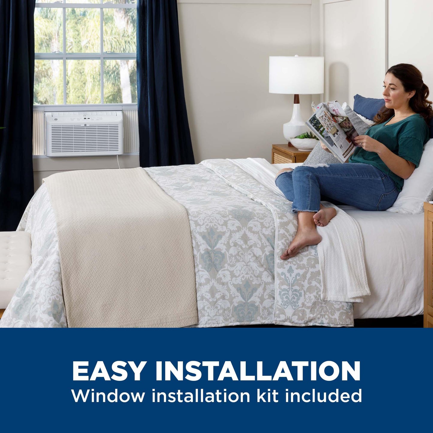 AHEL06BB GE® 6,200 BTU Ultra Quiet Window Air Conditioner for Small Rooms up to 250 sq. ft.