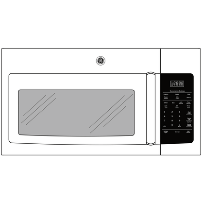 JNM3184RPSS GE® 1.8 Cu. Ft. Over-the-Range Microwave Oven with Recirculating Venting