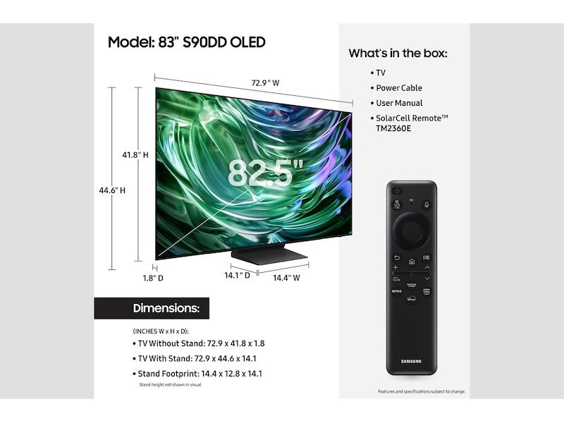 Samsung QN83S90DDEXZA 83" Class OLED S90DD
