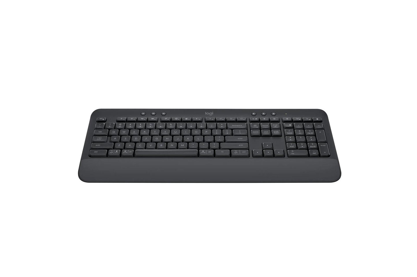 Lg 920010908 Logitech Signature K650 Comfort Full-Size Wireless Keyboard with Wrist Rest, BLE Bluetooth or Logi Bolt, Graphite