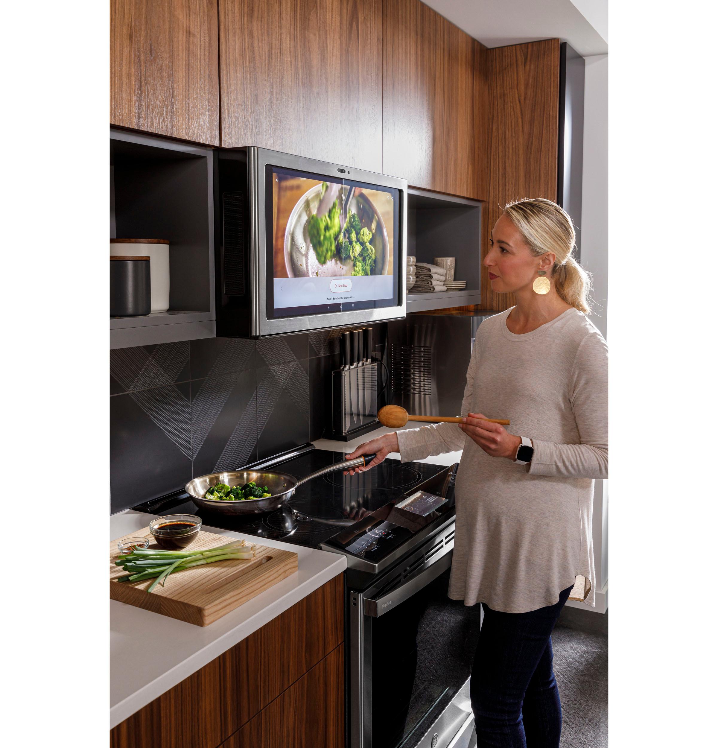 PHS93EYPFS GE Profile™ ENERGY STAR® 30" Smart Slide-In Fingerprint Resistant Front-Control Induction and Convection Range with No Preheat Air Fry