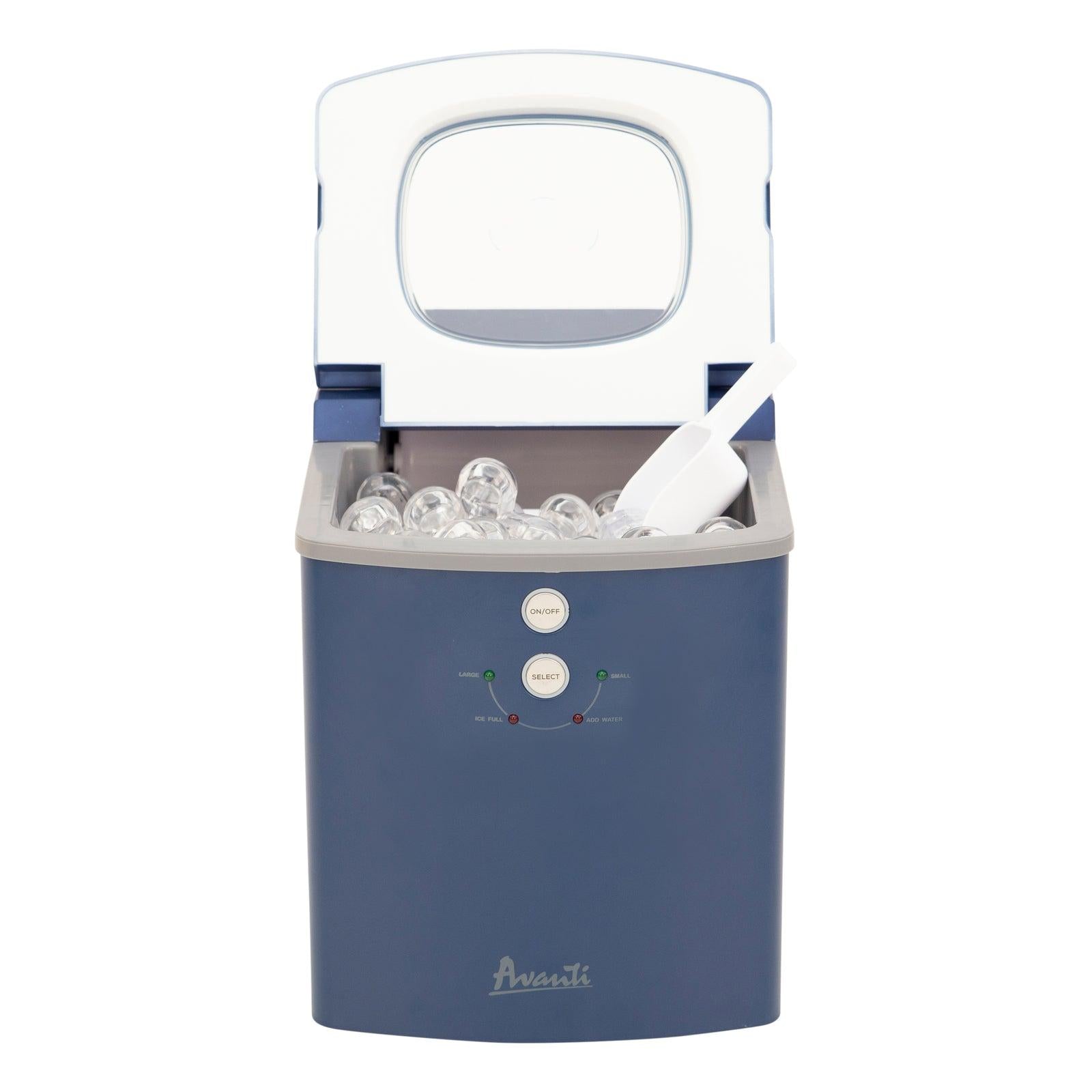 Avanti Portable Countertop Ice Maker - Black Stainless Steel / 33 lbs