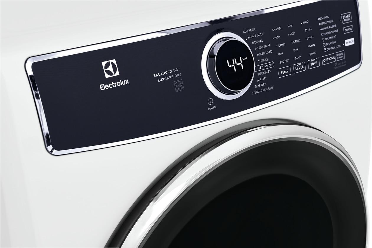 ELFE7637AW Electrolux Front Load Perfect Steam™ Electric Dryer with Balanced Dry™ and Instant Refresh - 8.0 Cu. Ft.