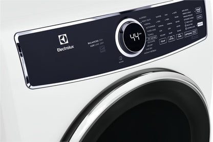Electrolux ELFE7637AW Front Load Perfect Steam™ Electric Dryer with Balanced Dry™ and Instant Refresh - 8.0 Cu. Ft.