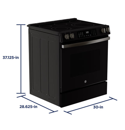 GRS600AVDS GE® ENERGY STAR® 30" Slide-In Electric Convection Range with No Preheat Air Fry and EasyWash™ Oven Tray