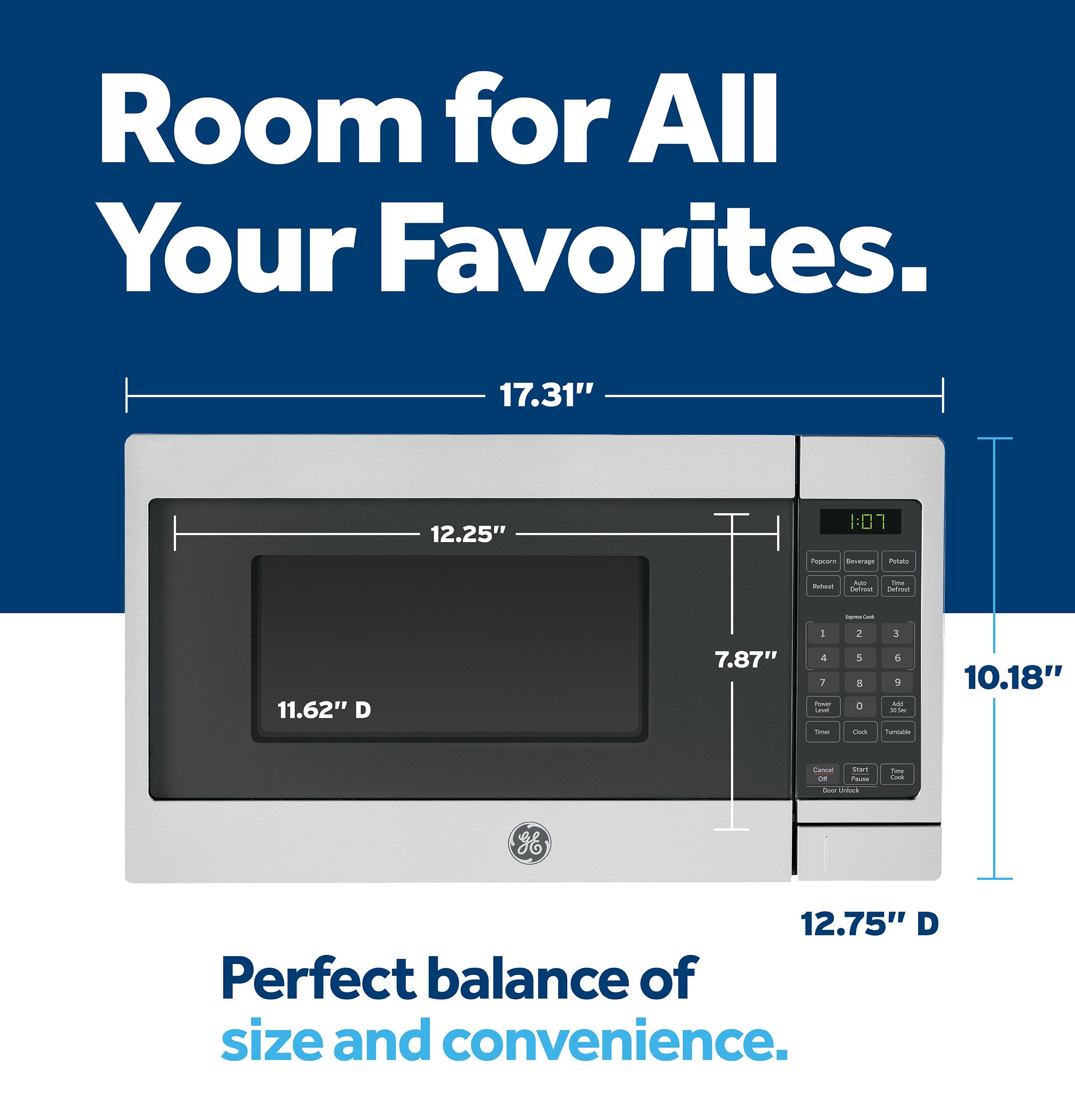 GCST07N1WSS GE® 0.7 Cu. Ft. Capacity Countertop Microwave Oven