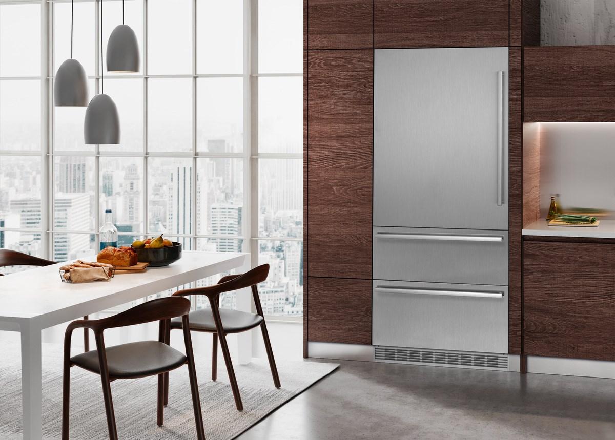 Liebherr Combined refrigerator-freezer with NoFrost for integrated use