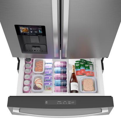 PVD28HYYFS GE Profile™ ENERGY STAR® 27.9 Cu. Ft. Smart 4-Door French-Door Refrigerator with Kitchen Assistant™