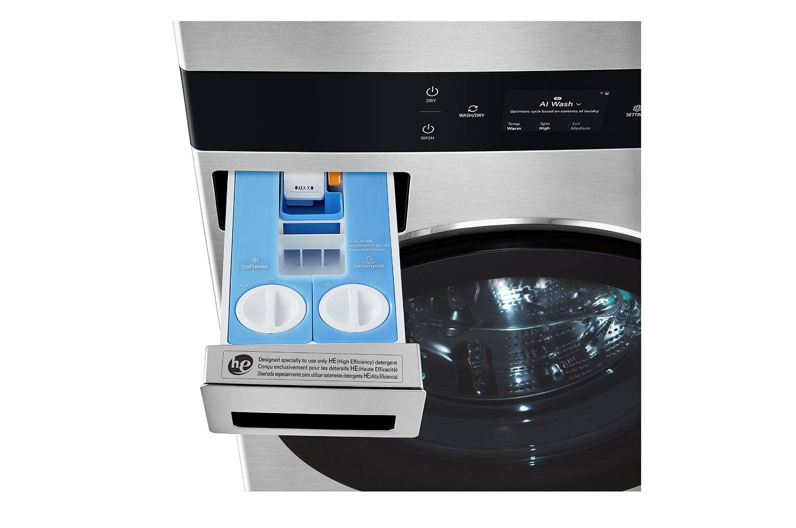 LG STUDIO WashTower™ Smart Front Load 5.0 cu. ft. Washer and 7.4 cu. ft. Gas Dryer with Center Control®