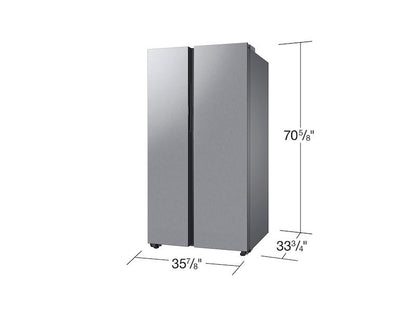 Samsung RS28CB7600QLAA Bespoke Side-by-Side 28 cu. ft. Refrigerator with Beverage Center™ in Stainless Steel