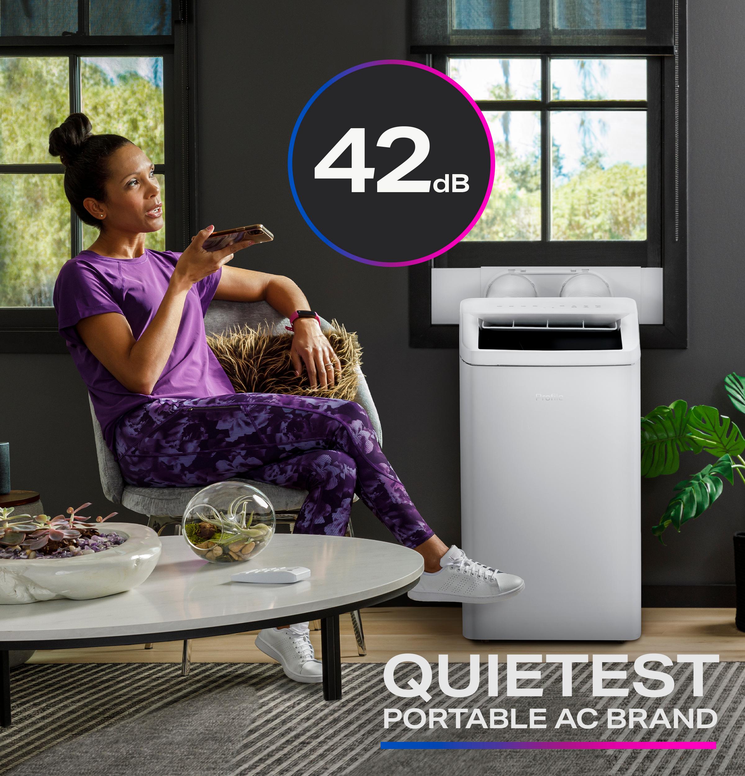 PPHV10WWF GE Profile® 10,000 BTU Dual-Hose, Inverter Portable Air Conditioner with Dehumidifier and Remote, White
